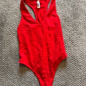 American Apparel Red Bodysuit One Piece
